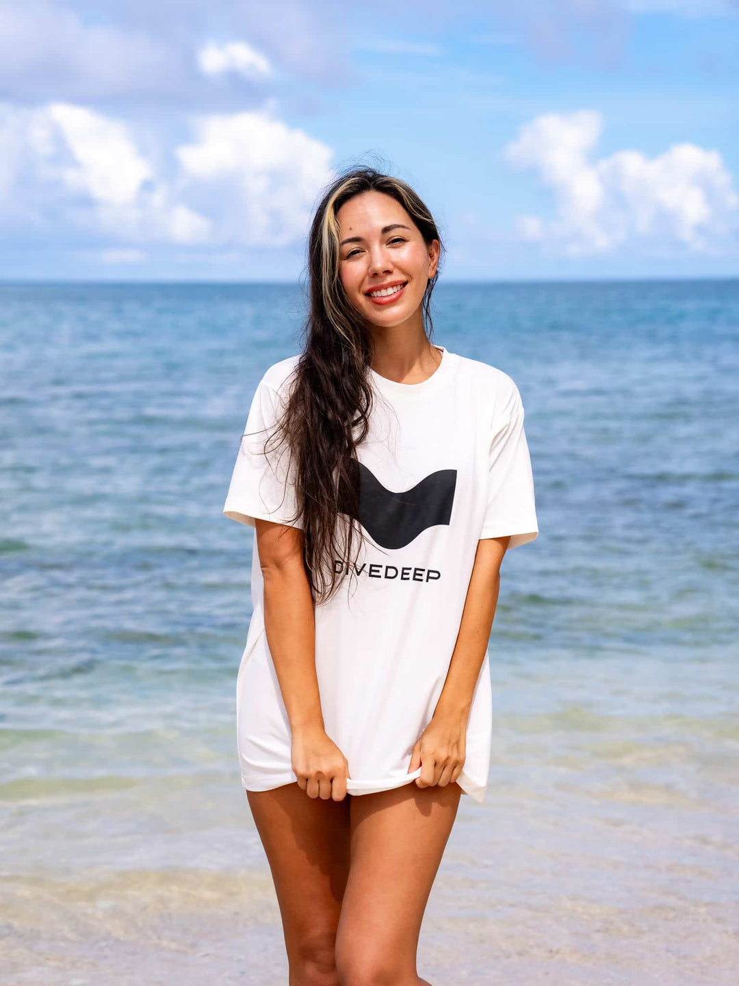 Ummy Dive Deep Premium T-shirt sèche en coton, 3 couleurs, unisexe