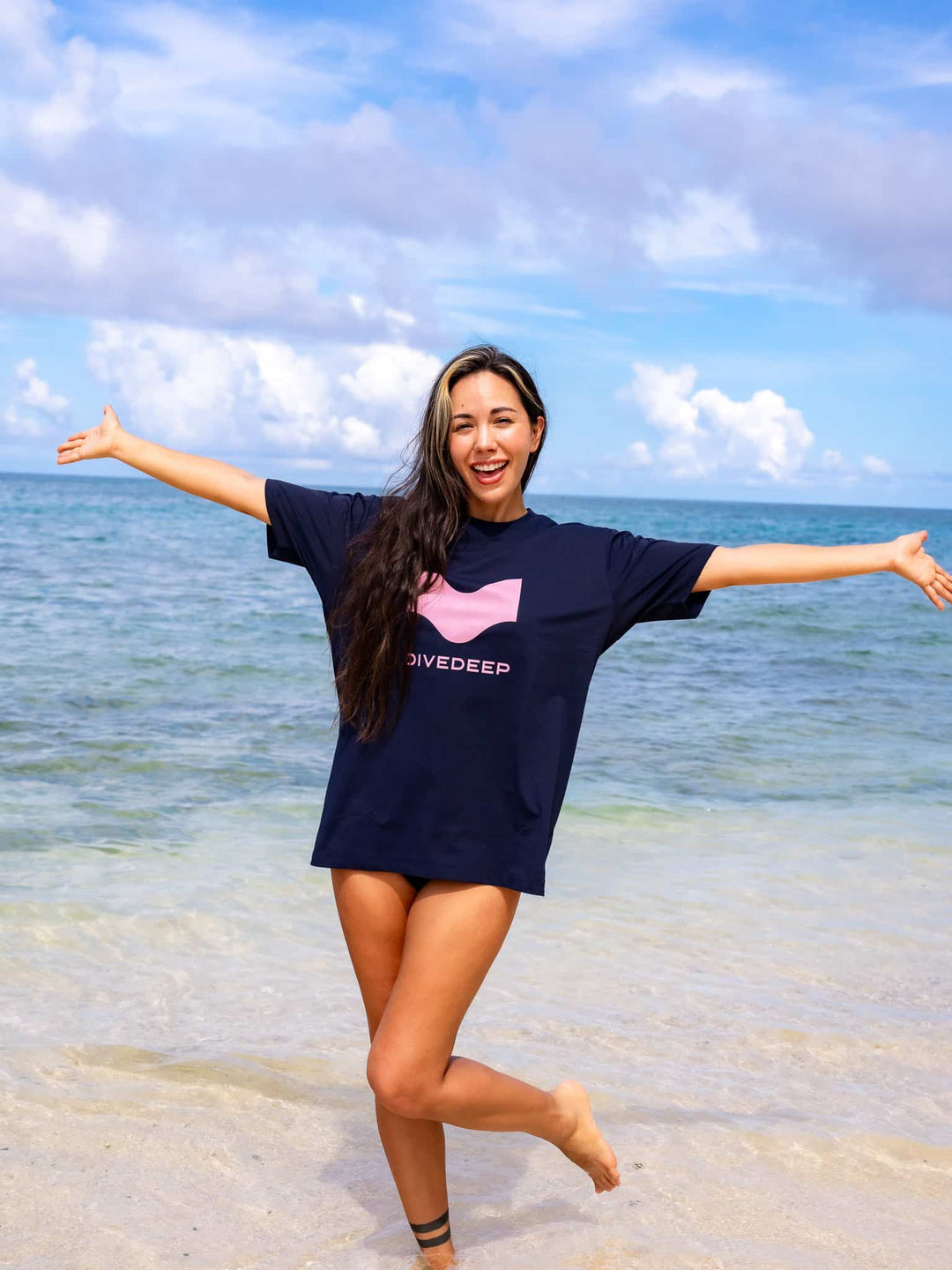Ummy Dive Deep Premium T-shirt sèche en coton, 3 couleurs, unisexe