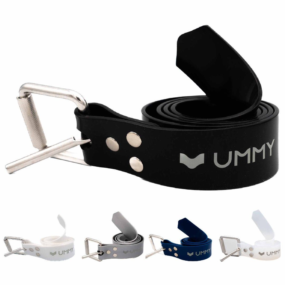 All three colors of UMMY diving silicon belt weight belt UMMY BELT black white navy