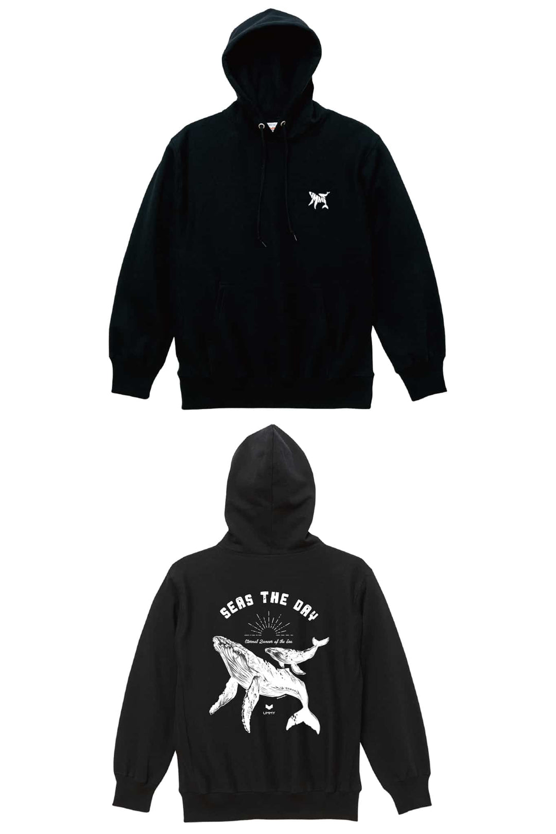 UMMY ホエール ヘビーウェイトフーディー 裏起毛 12オンス ユニセックス スウェット パーカー