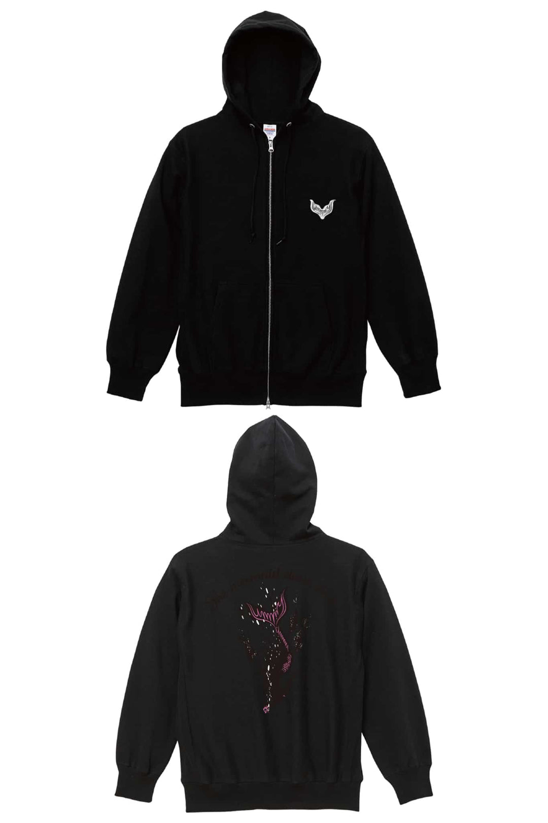 UMMY マーメイド ヘビーウェイトジップアップフーディー 裏起毛 12オンス ユニセックス スウェット パーカー