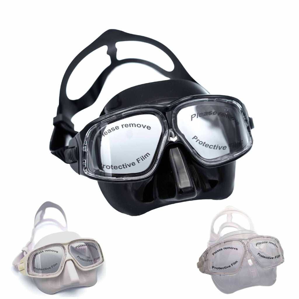 UMMY Free Diving Mask Beach + Toutes les 3 couleurs Noir Blanc Clear F