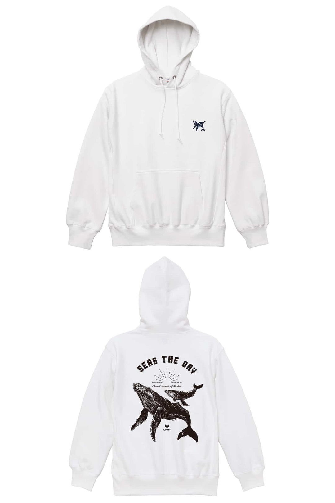 UMMY ホエール ヘビーウェイトフーディー 裏起毛 12オンス ユニセックス スウェット パーカー