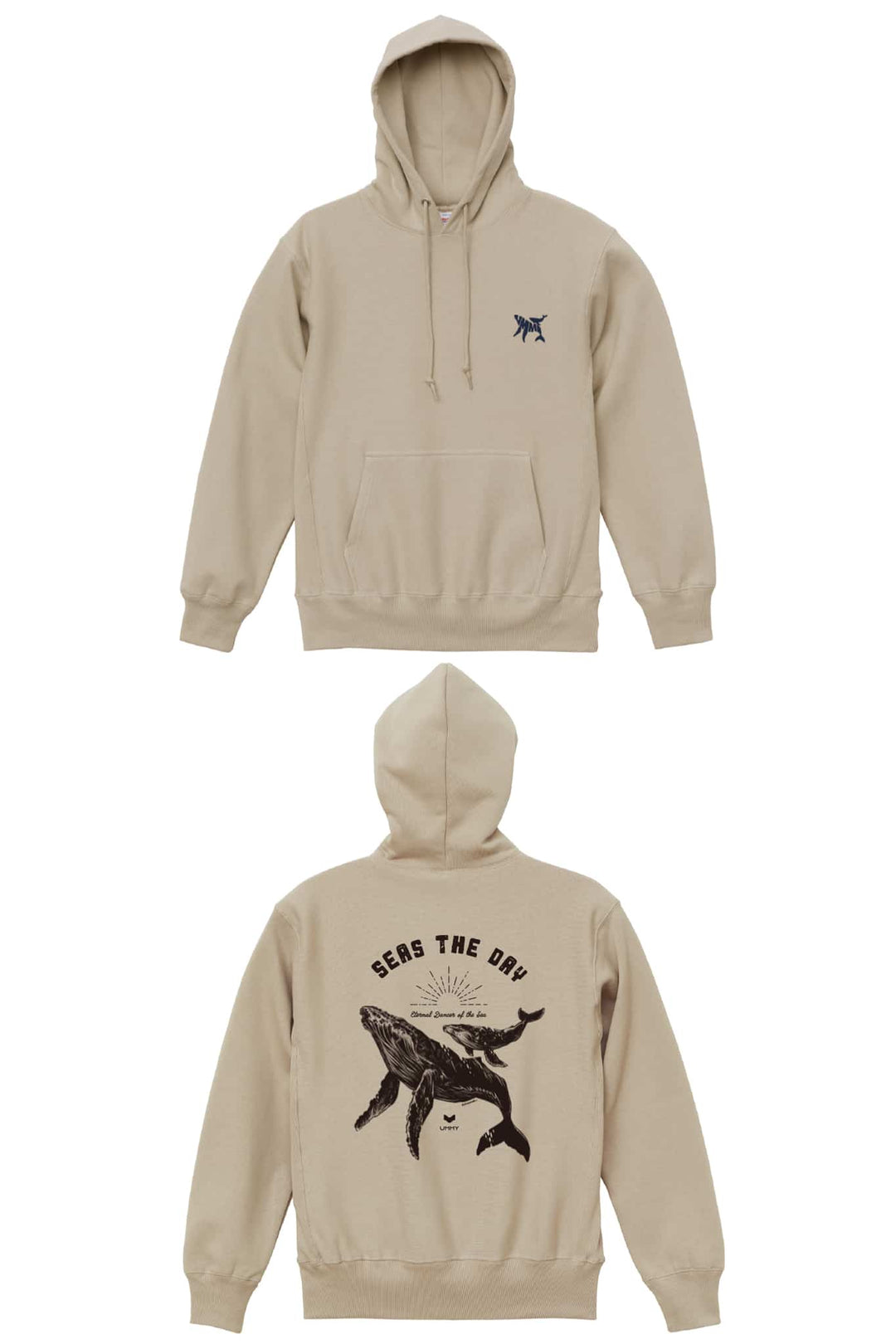 UMMY ホエール ヘビーウェイトフーディー 裏起毛 12オンス ユニセックス スウェット パーカー