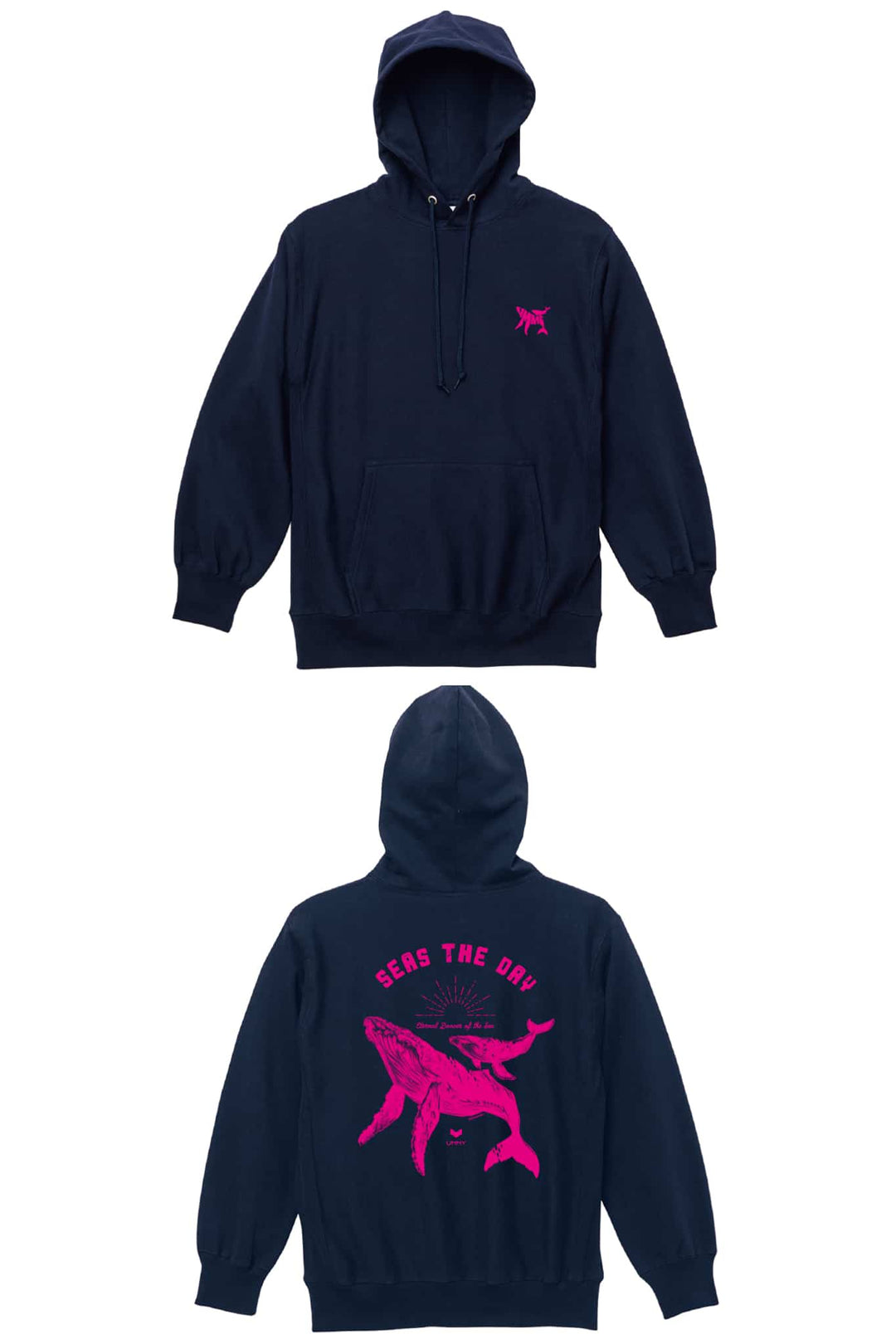 UMMY ホエール ヘビーウェイトフーディー 裏起毛 12オンス ユニセックス スウェット パーカー