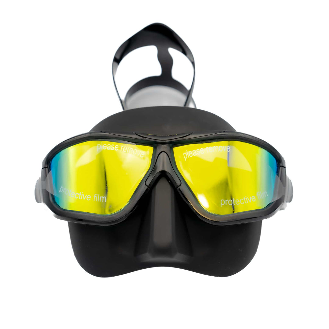 UMMY Freediving Mask Streamline Black Freediving Skindiving Snorkeling